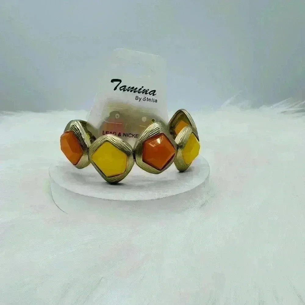 Orange Tones chunky Statement Bracelet 203